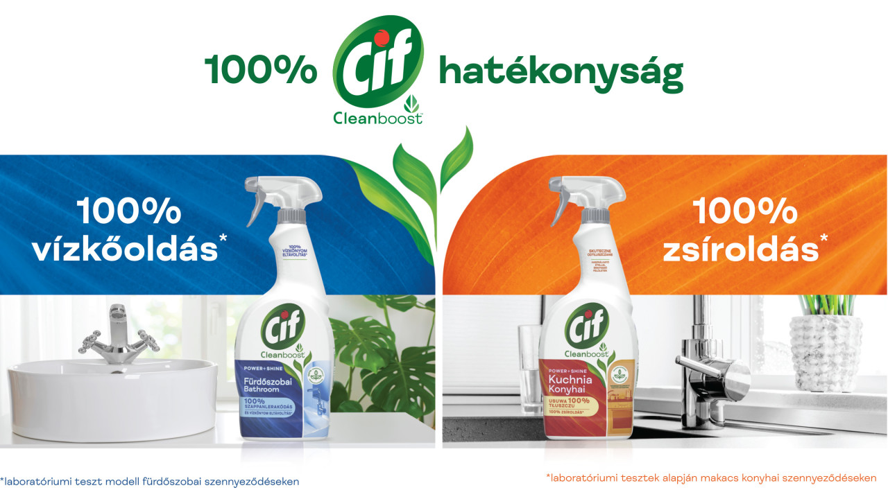 Cif Disinfact and Shine Spray fejléc