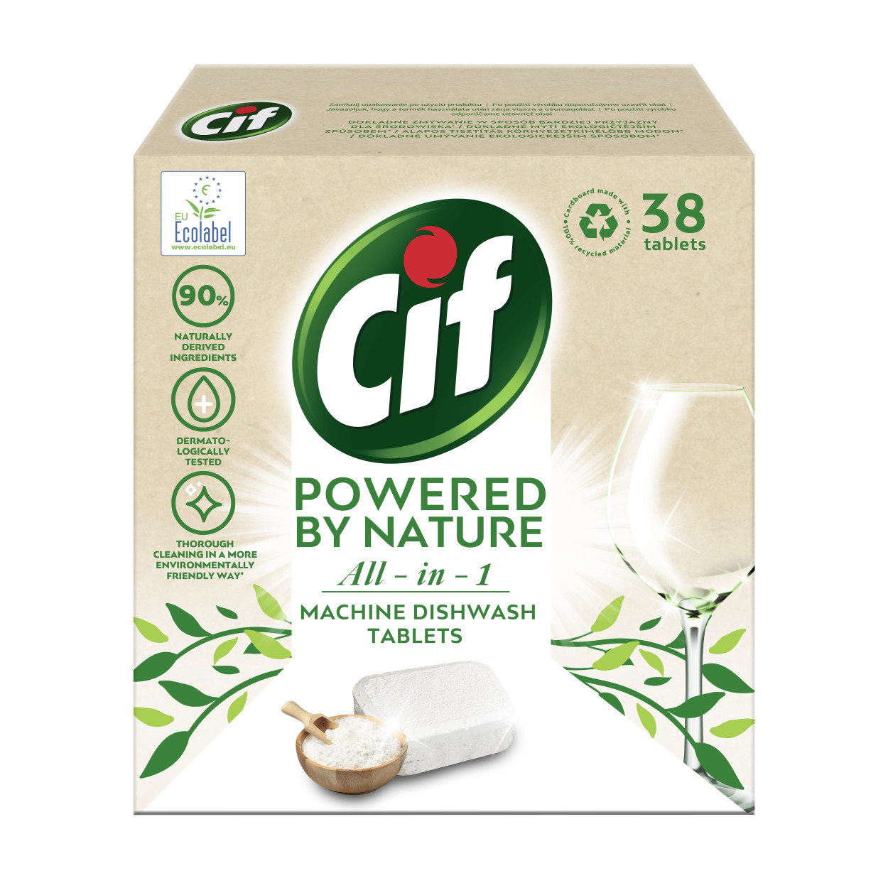 CIF Mosogatószerek Powered By Nature All-in-one Tablets csomag lövés